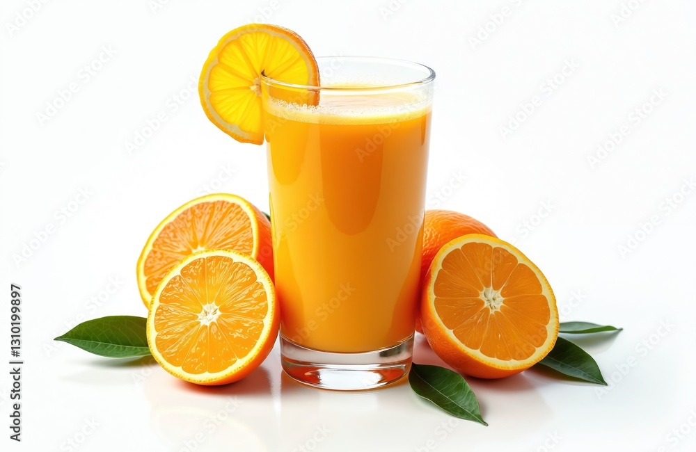 Orange smoothie in glass with sliced oranges and green leaves. Refreshing natural citrus juice drink, full of vitamins. Healthy lifestyle, vegetarian diet, organic nutrition. Summer cold beverage. Orange smoothie in glass with sliced oranges and green leaves. Refreshing natural citrus juice drink, full of vitamins. Healthy lifestyle, vegetarian diet, organic nutrition. Summer cold beverage.