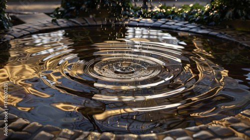 rainwater in puddles with beautiful reflections