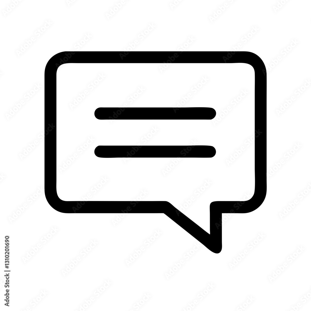Comment bubble icon representing dialogue, communication concept Comment bubble icon representing dialogue, communication concept