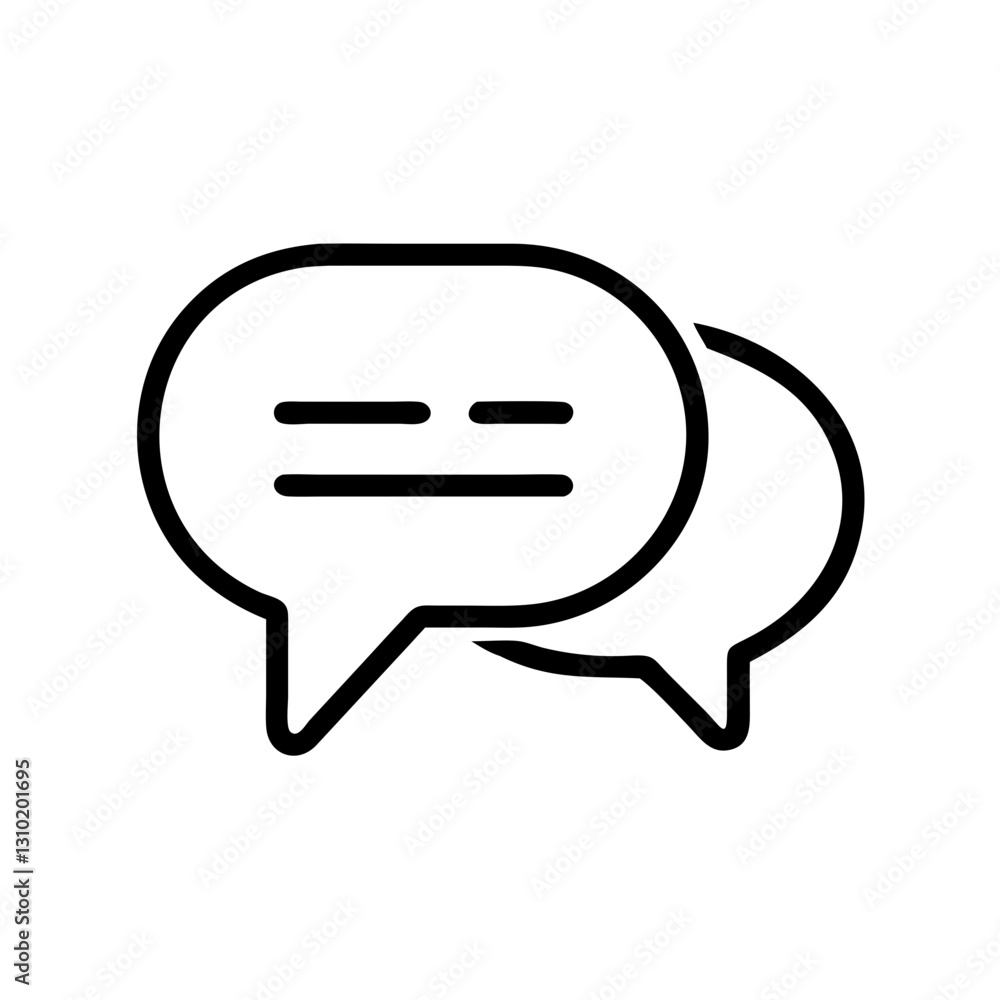 Comment bubble icon with dialogue, communication concept Comment bubble icon with dialogue, communication concept
