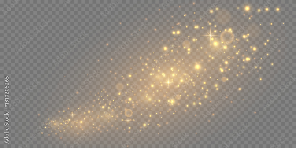 Christmas dust glowing bokeh.Gloves light effect. Golden glitter dust.Vector.EPS 10. Christmas dust glowing bokeh.Gloves light effect. Golden glitter dust.Vector.EPS 10.