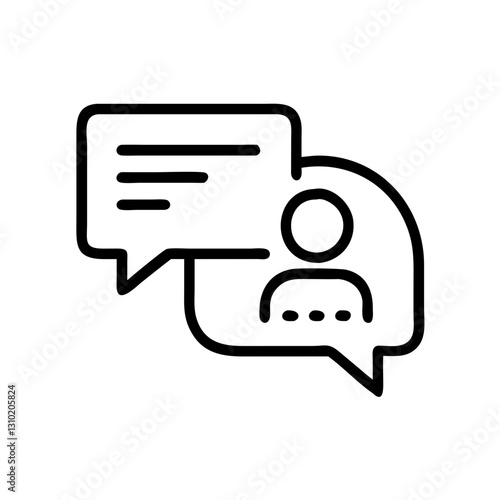 Chat icon symbolizing communication, digital interaction concept