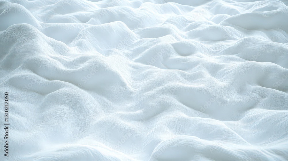 Fototapeta premium White Powder Texture Background: Abstract Wavy Pattern with Subtle Light and Shadow