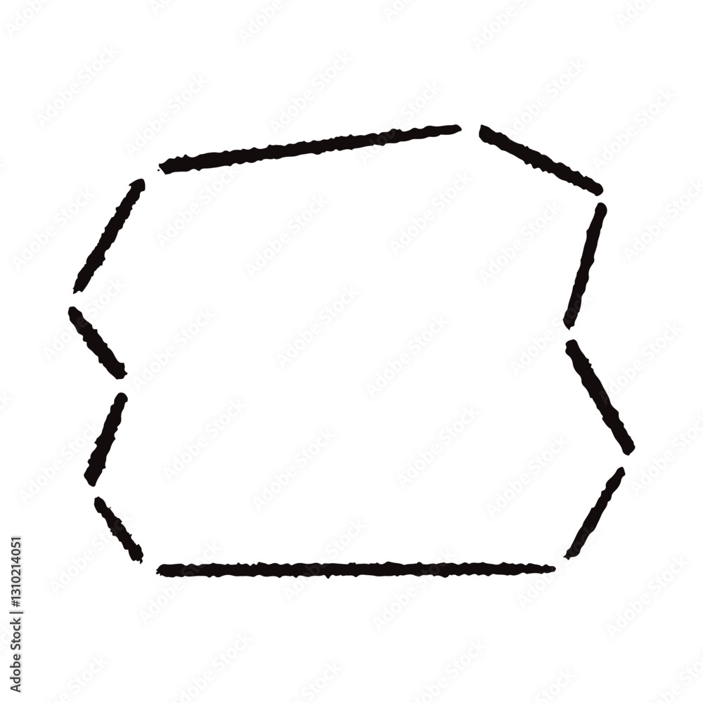 手描きのカクカクの吹き出し 手描きのカクカクの吹き出し