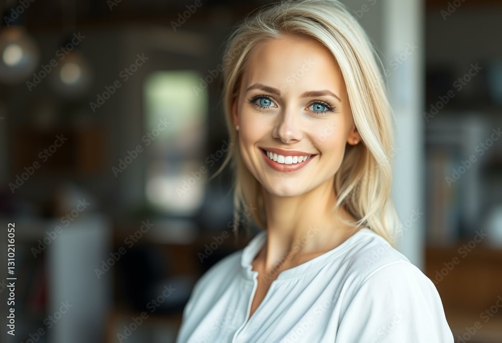 Portrait of a smiling Nordic blond woman Portrait of a smiling Nordic blond woman