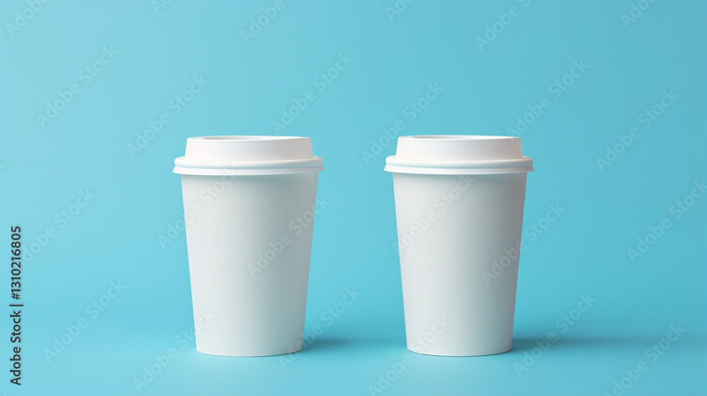 cups with coffee on color background cups with coffee on color background