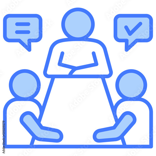 Meeting Blue Icon