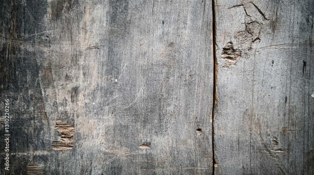 Naklejka premium Weathered wooden surface with rustic texture and natural patterns