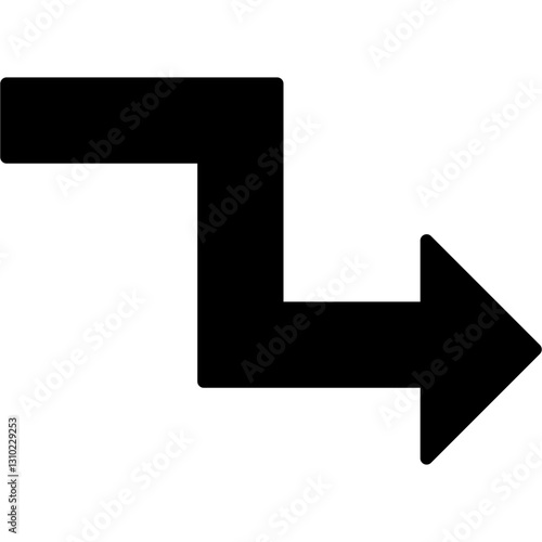 Zigzag Arrow Icon