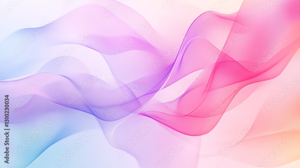 Soft pastel waves create a calming ambiance for Memphis-inspired design aesthetics Soft pastel waves create a calming ambiance for Memphis-inspired design aesthetics