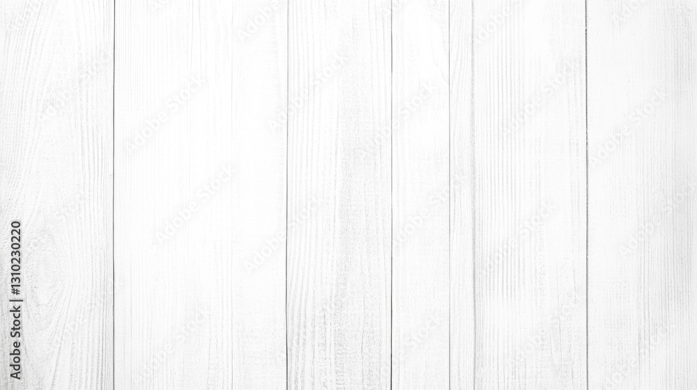 White wooden plank wall background with vertical lines and subtle texture White wooden plank wall background with vertical lines and subtle texture