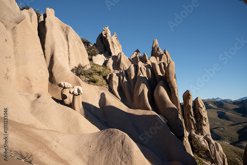 Beautiful rare rock formations in La Buitrera in Bariloche.