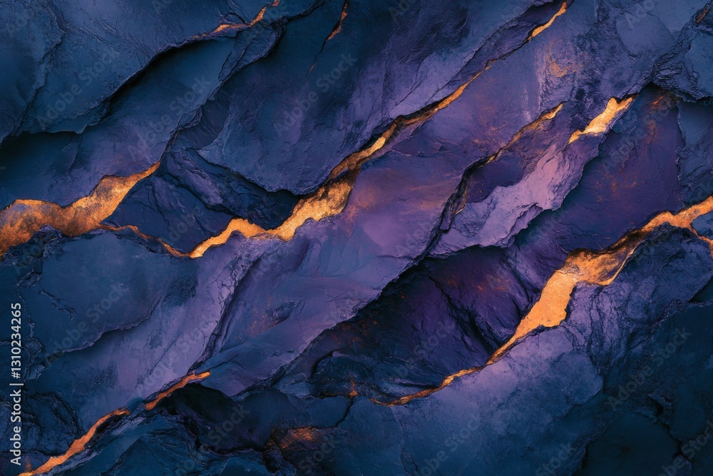 Fototapeta premium Abstract Geological Formation with Golden Veins and Dramatic Lighting