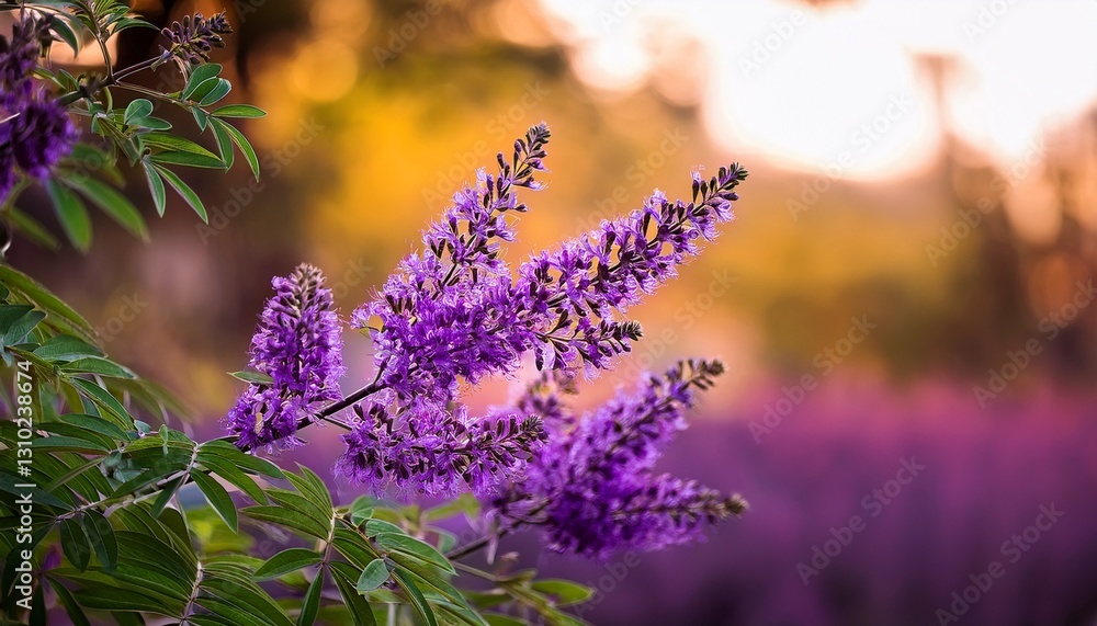 Obraz premium vitex chaste tree vitex agnus castus chastetree chasteberry abraham s balm lilac chastetree or monk s pepper purple flowers