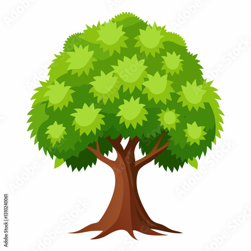 Lush Green Foliage with Vibrant Leaves in a Bright Background Scene