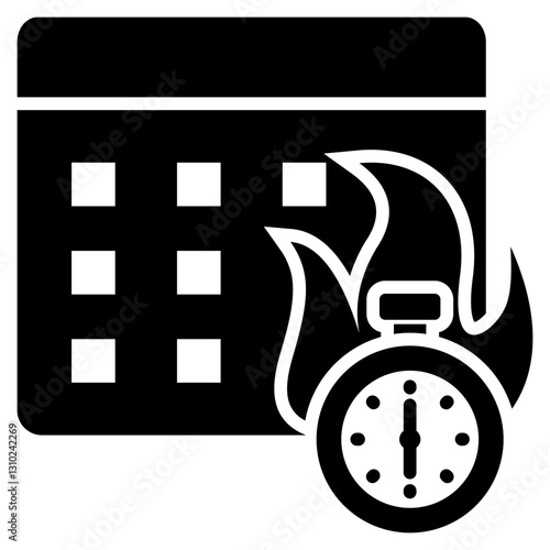 Deadline Glyph Icon