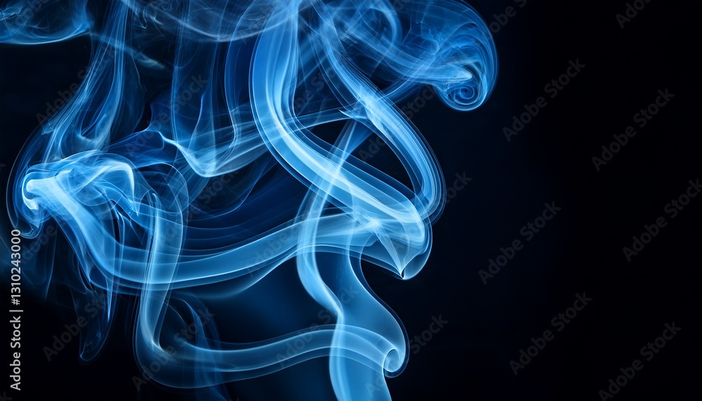 Obraz premium abstract blue smoke on dark background