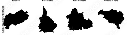 Mbomou, Nana-Grebizi, Nana-Mambere, Ombella-M Poko outline maps