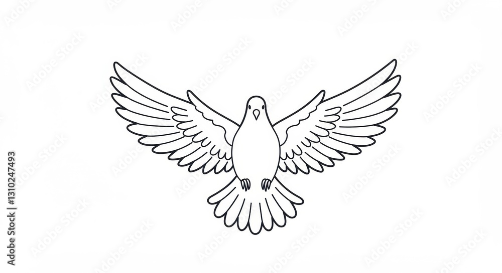Minimalist Symmetrical Dove Tattoo Design Minimalist Symmetrical Dove Tattoo Design