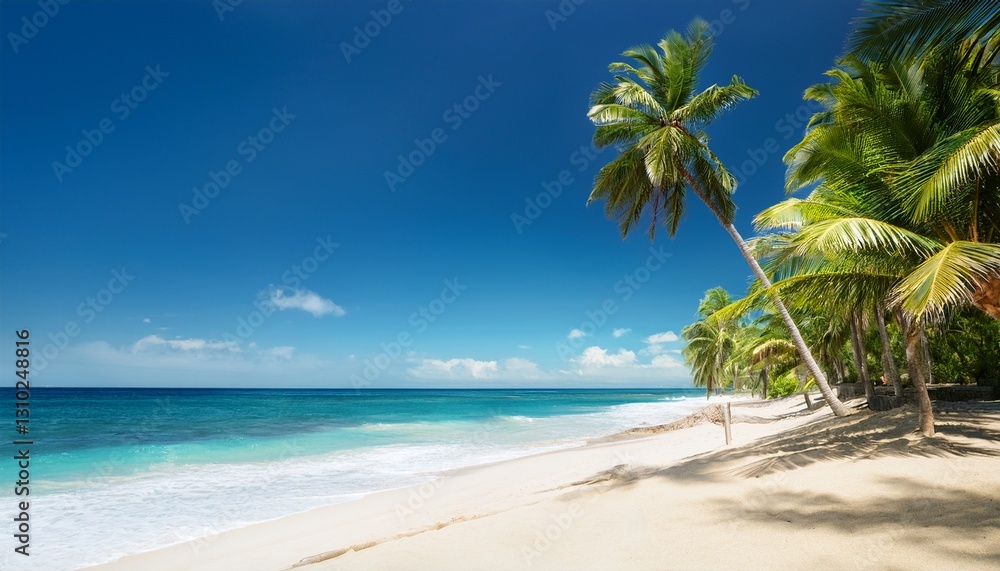Obraz premium tropical beach with palm trees