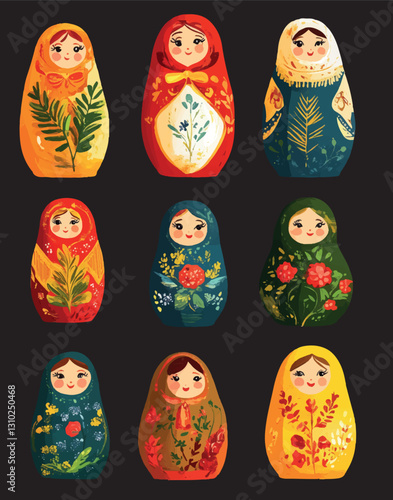 set of matryoshka dolls 