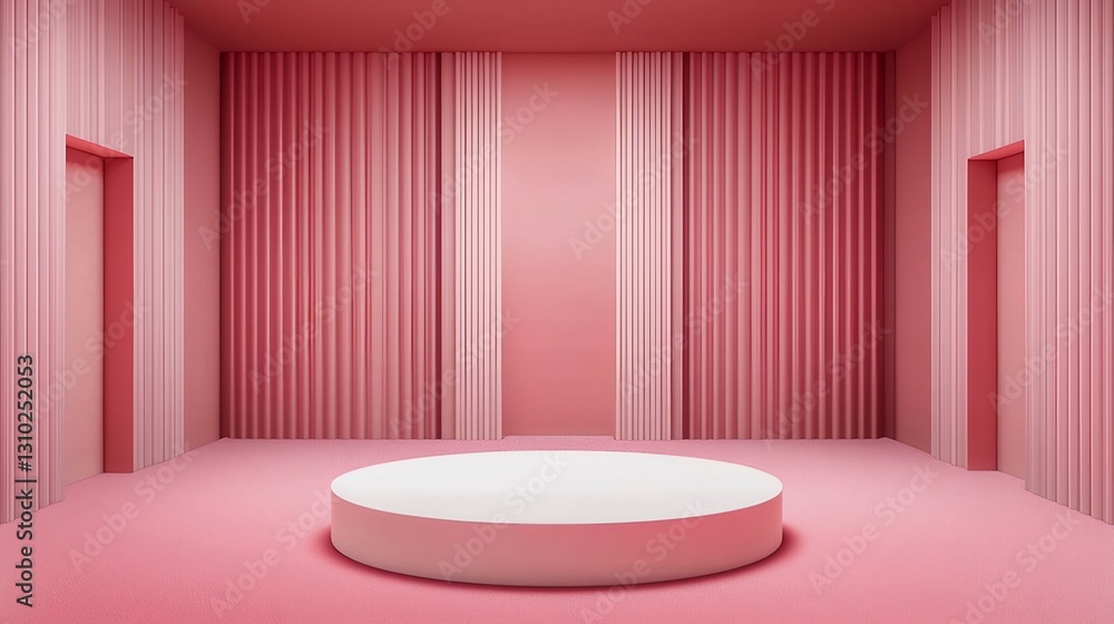 Pink room, product display, doors, backdrop Pink room, product display, doors, backdrop