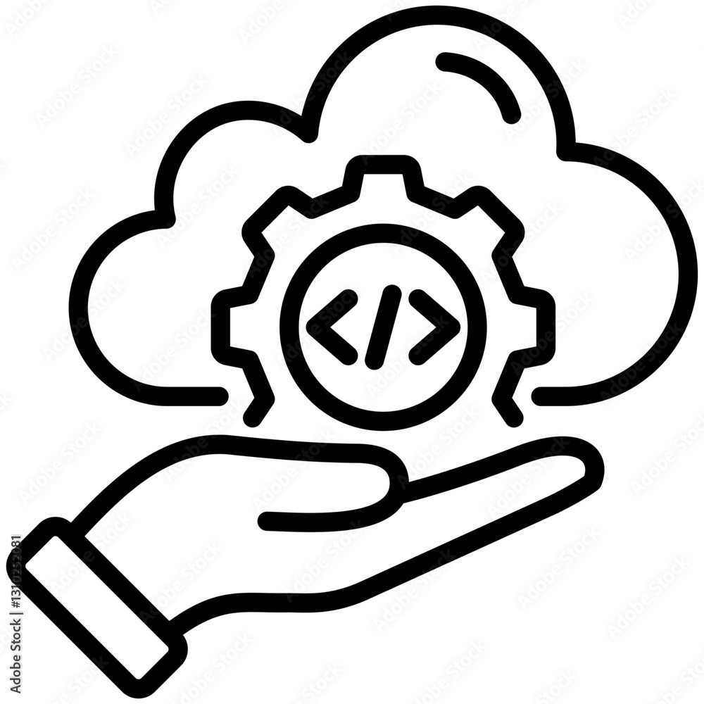 Fototapeta premium Saas Icon