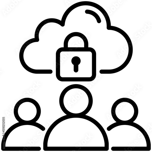 Secure Cloud Icon