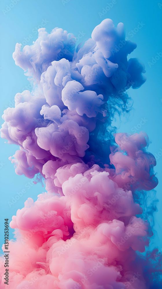 Fototapeta premium <Colorful Smoke Clouds Gradient Abstract Background - Artistic Vapor Textures>