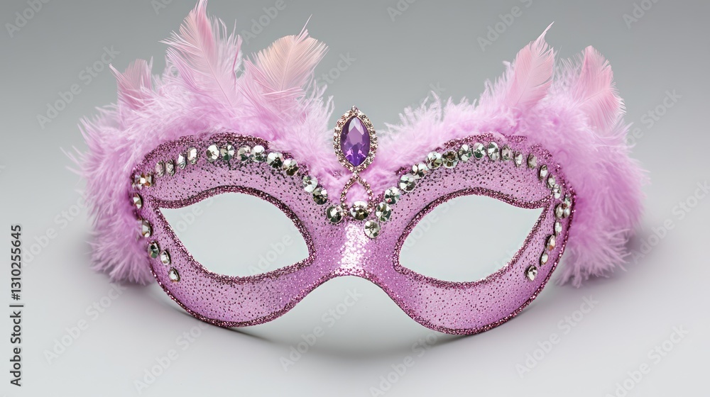 Pink feathered masquerade mask Pink feathered masquerade mask
