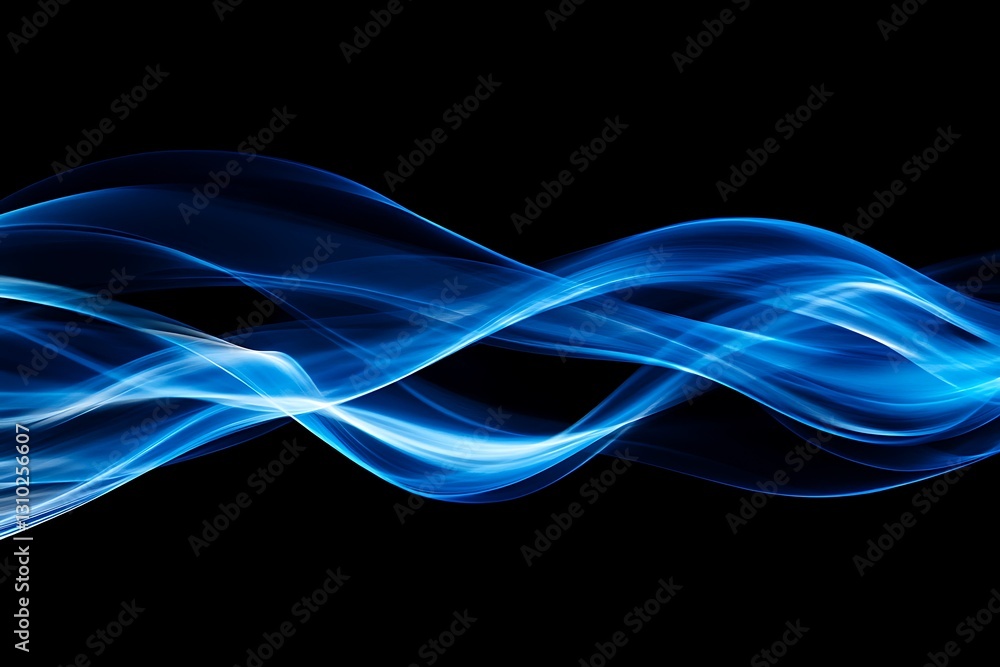 Naklejka premium Abstract Blue Waves Graphic Design