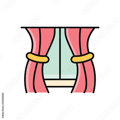 Curtain Vector icon