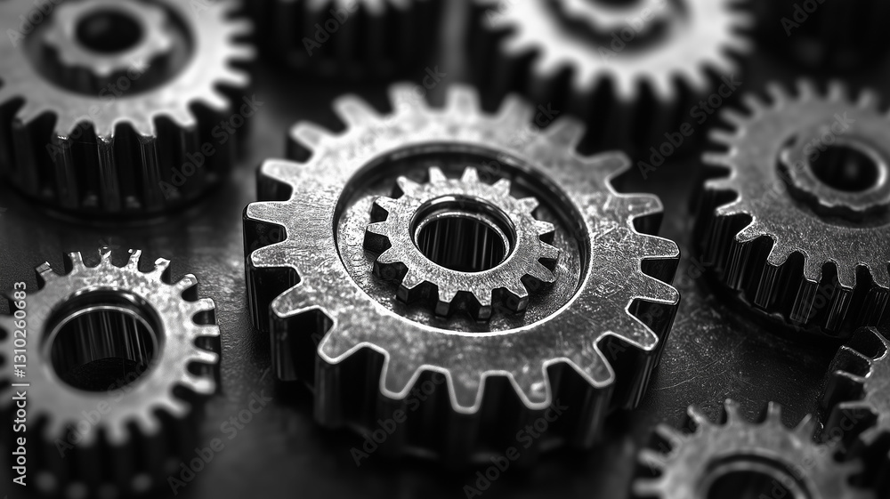 close-up of metal gears and mechanical parts close-up of metal gears and mechanical parts