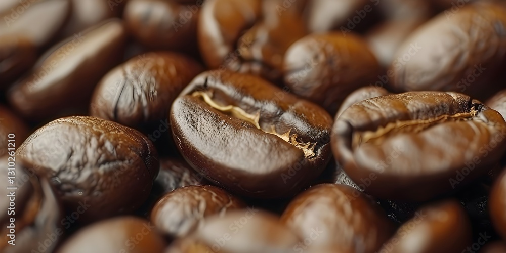 Roasted Coffee Grains in Elegant Golden Tone
Roasted Coffee Grains in Elegant Golden Tone