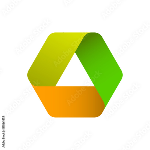 Gradient Overlapping Triangular Polygon