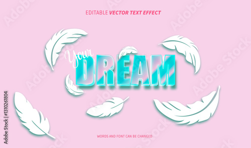 dream editable text effect