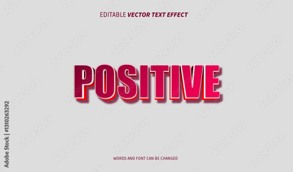 positive editable text effect positive editable text effect