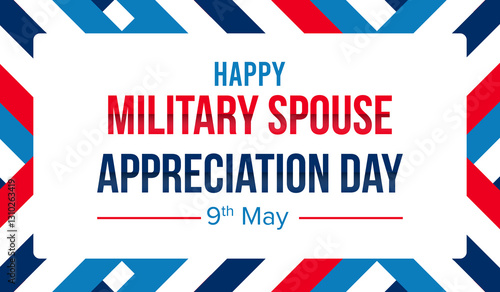 Photos Happy Military Spouse Appreciation Day poster with Border and Text, Background