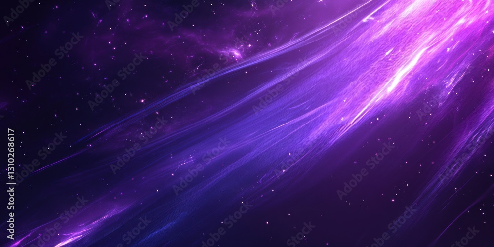 Obraz premium Abstract purple and blue light streaks in space.