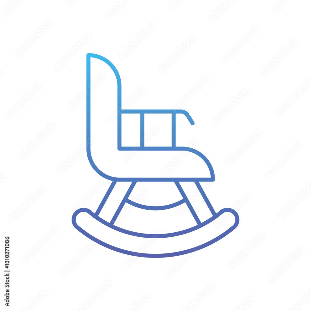 Rocking Chair Vector icon Rocking Chair Vector icon