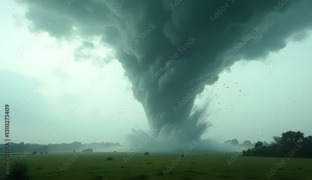 A breathtaking spectacle unfolds as tranquil backdrop is juxtaposed with ferocious might of a tornado, a vivid testament to nature's awe-inspiring capacity for unleashing unbridled ... See More
A breathtaking spectacle unfolds as tranquil backdrop is juxtaposed with ferocious might of a tornado, a vivid testament to nature's awe-inspiring capacity for unleashing unbridled ... See More