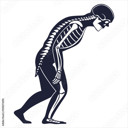 silhouette x - ray on white background