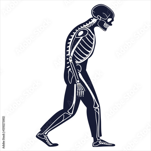 silhouette x - ray on white background