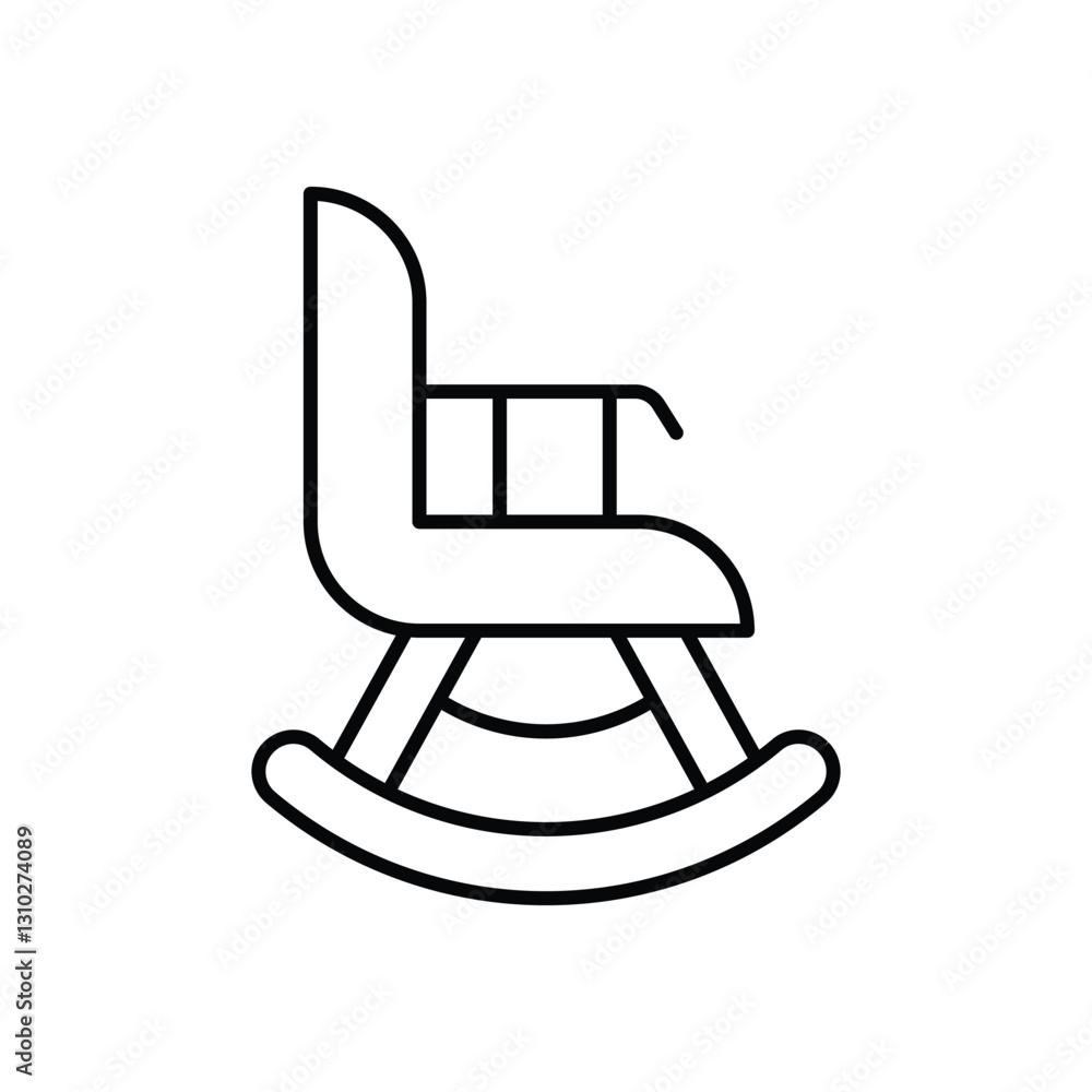 Rocking Chair Vector icon Rocking Chair Vector icon