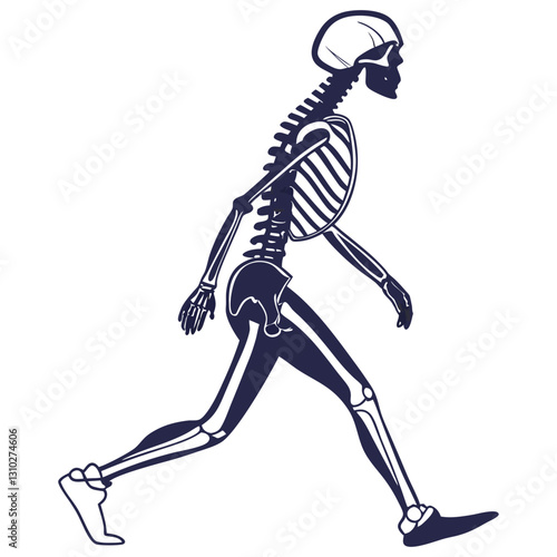 silhouette x - ray on white background
