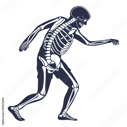 silhouette x - ray on white background