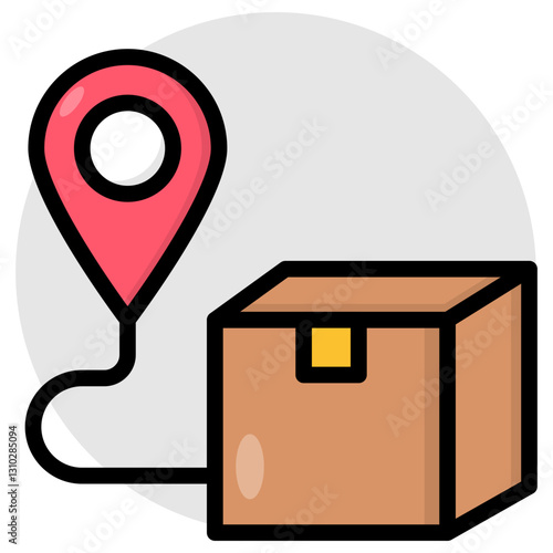 Modern design icon of parcel tracking