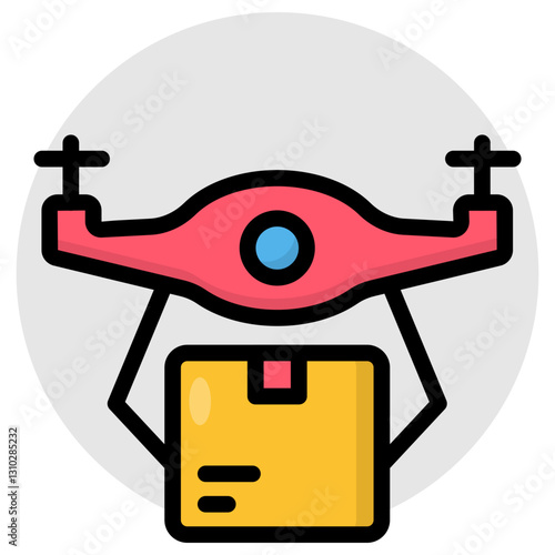 Modern design icon of drone delivery