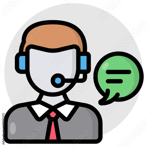 Modifiable icon of customer service representative