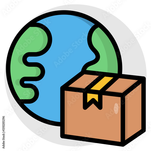 A perfect design icon of global delivery